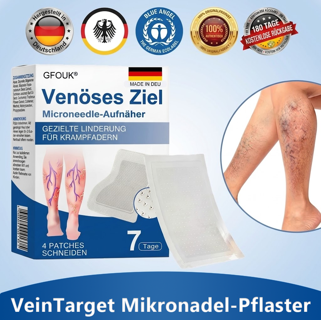 👨🏼‍⚕️✅GFOUK® VeinTarget Mikronadel-Pflaster⚡Sofortige Linderung, Langzeit-Ergebnisse