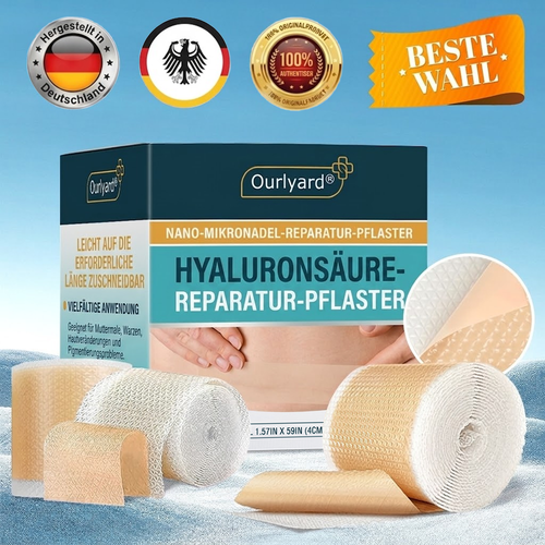 ❤︎Official Store |Ourlyard® Hyaluronsäure Nano Microneedle Repair Tape🗽🎉(Behandlung von alten und neuen Narben, Reduzierung von chirurgischen Narben, Dehnungsstreifen, Keloiden, Akne, Verbrennungen, Warzen, Dermatome und Krampfadern) (Upsell)