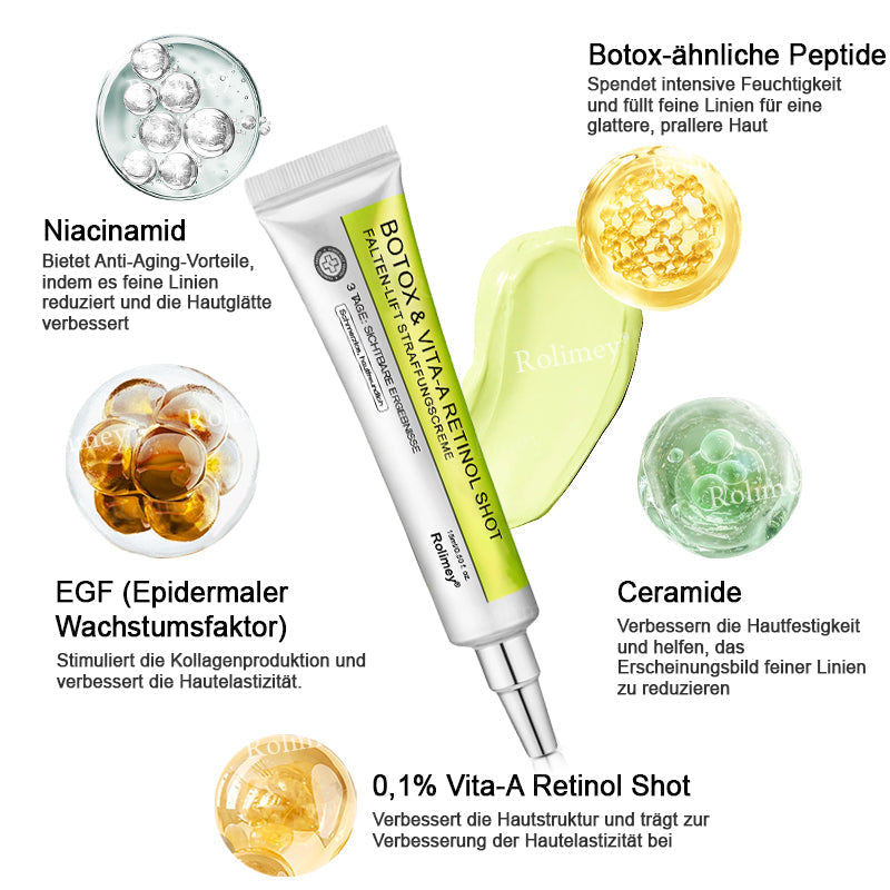 Rolimey® Retinol & Botox Shot (Straffende Gesichtscreme gegen Falten)