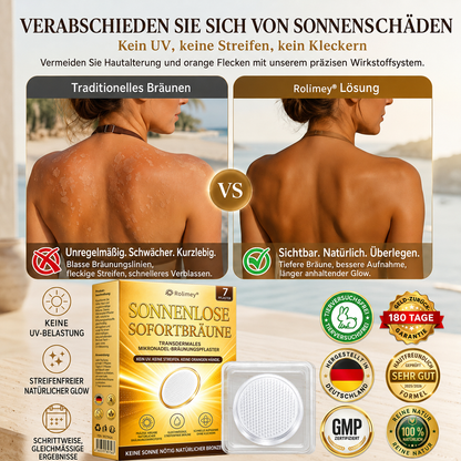 Rolimey® Mikronadel-Bräunungspflaster • Natürlicher Bronze-Glow ohne UV & DHA