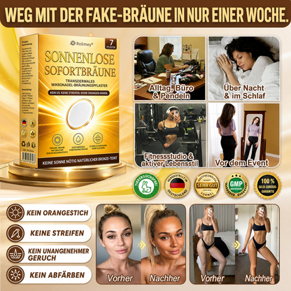 Rolimey® Mikronadel-Bräunungspflaster • Natürlicher Bronze-Glow ohne UV & DHA