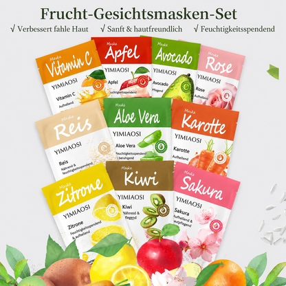 Pflanzliche Pflegemaske mit Fruchtextrakten – Feuchtigkeitsspendend & Aufhellend